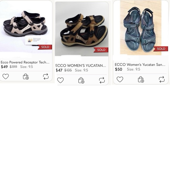 Ecco Receptor Technology Arch Support Wave Footbed Sandals Women’s Size 39 US 8 - Picture 12 of 12